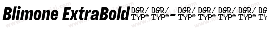 Blimone ExtraBold字体字体转换